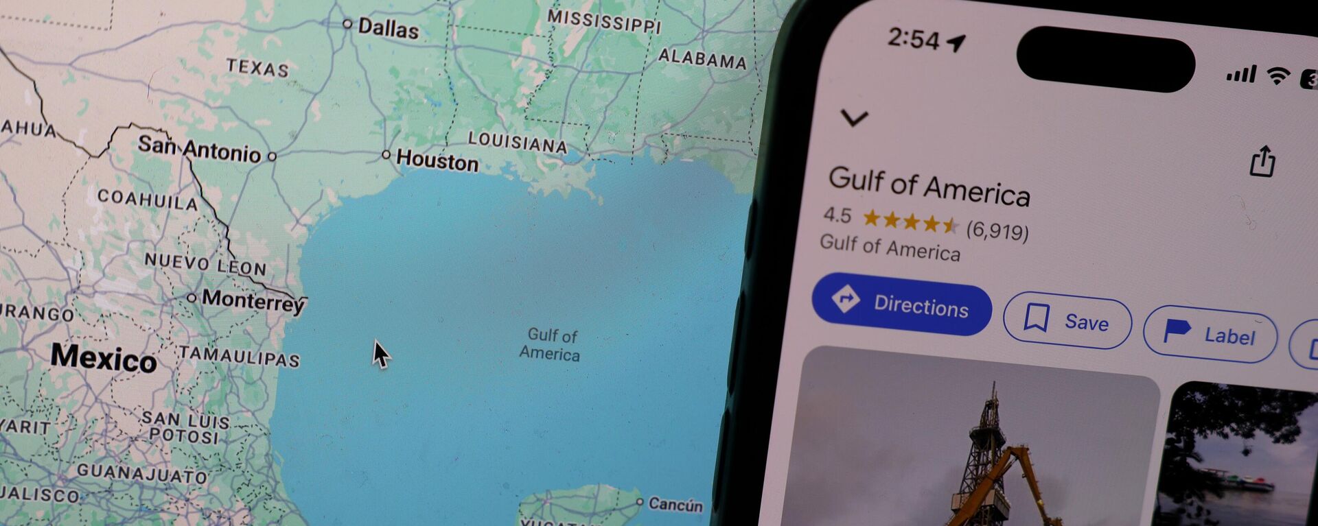 El golfo de México ya aparece como golfo de América en Google Maps para usuarios de EEUU - Sputnik Mundo, 1920, 11.02.2025