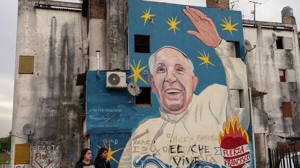 Mural del papa Francisco en Argentina - Sputnik Mundo
