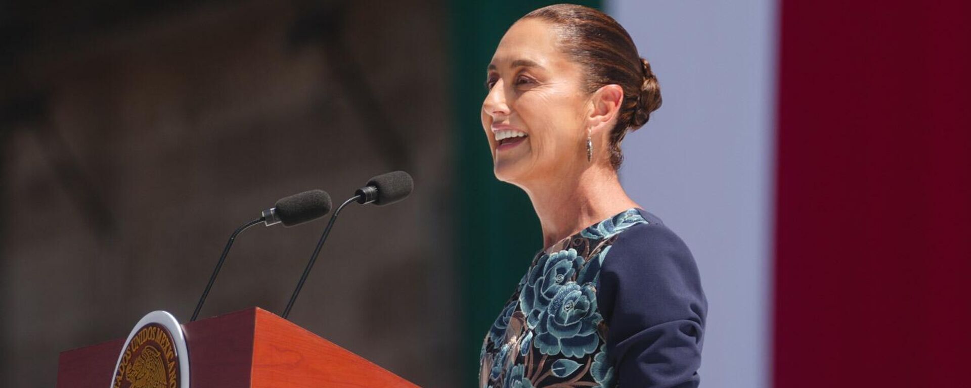 La presidenta de México, Claudia Sheinbaum, en el evento del Zócalo realizado el 9 de marzo. - Sputnik Mundo, 1920, 31.03.2025