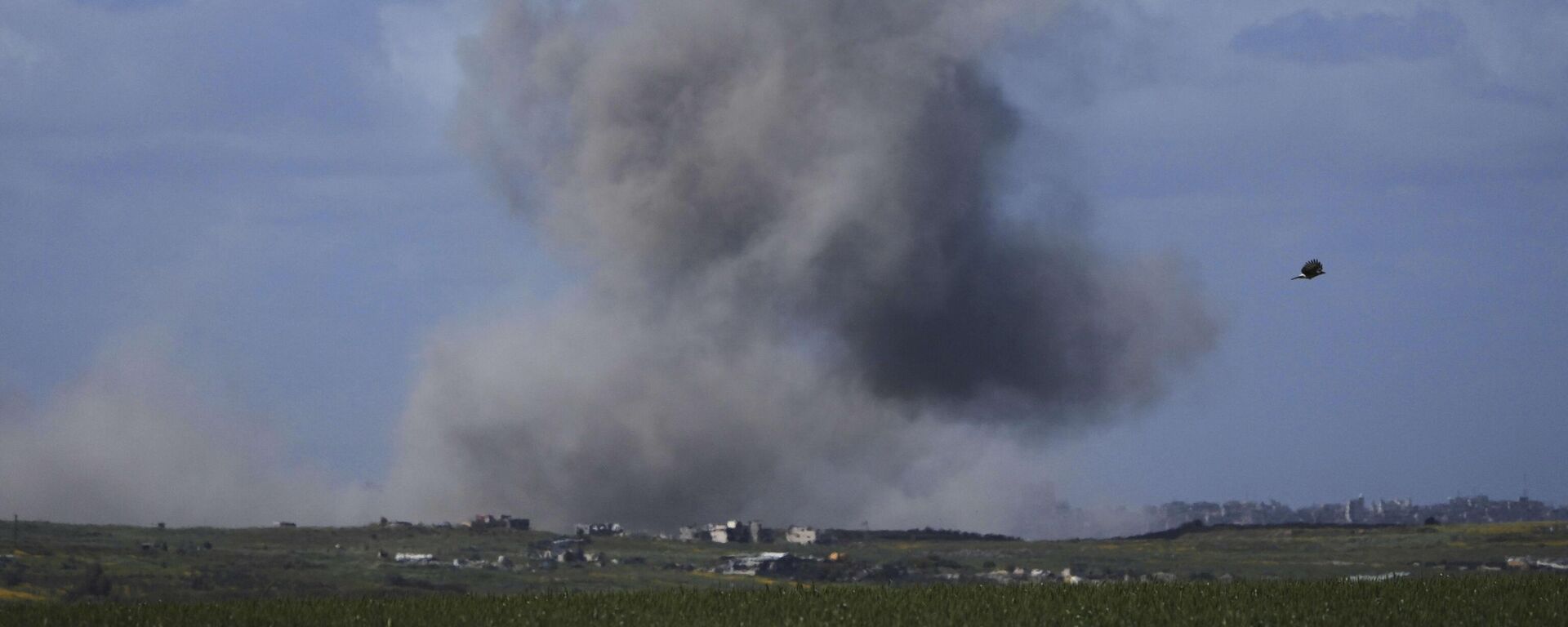 El humo provocado por un bombardeo israeló contra la Franja de Gaza - Sputnik Mundo, 1920, 19.03.2025