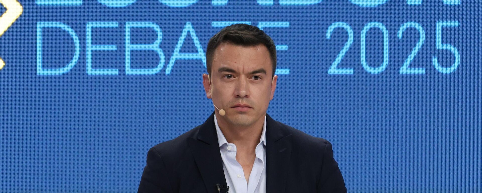 El presidente de Ecuador, Daniel Noboa, durante el debate presidencial en 2025 - Sputnik Mundo, 1920, 24.03.2025