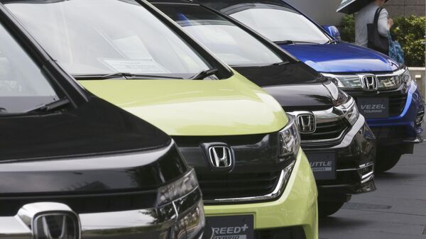 Autos Honda en la sede del fabricante en Tokio (archivo) - Sputnik Mundo