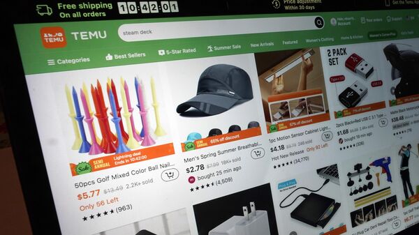 Se ve una página del sitio web de Temu, el 23 de junio de 2023, en Nueva York  - Sputnik Mundo