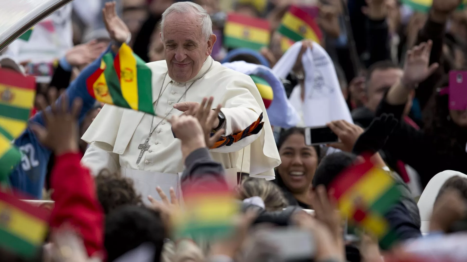 El papa Francisco durante su visita a Bolivia.