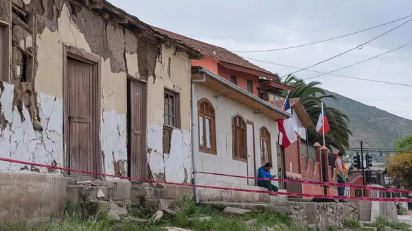  Vista general de los daños causados por un terremoto de lectura magnitud 8,3, en Illapel, Chile  - Sputnik Mundo