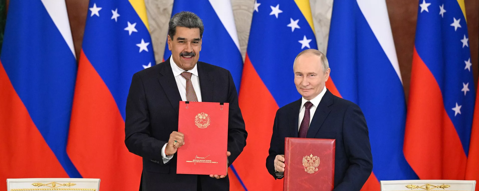 Presidentes de Venezuela, Nicolás Maduro, y de Rusia, Vladímir Putin, firman un tratado de asociación estratégica y cooperación entre ambos Estados - Sputnik Mundo, 1920, 07.05.2025