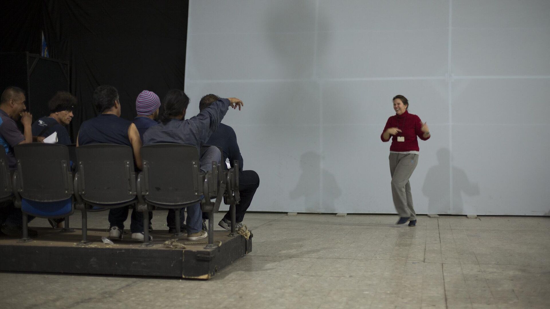 Ensayo de Xolomeo y Pitbulieta, montaje de la Compañía de Teatro del Penal de Santa Martha Acatita - Sputnik Mundo, 1920, 10.05.2025