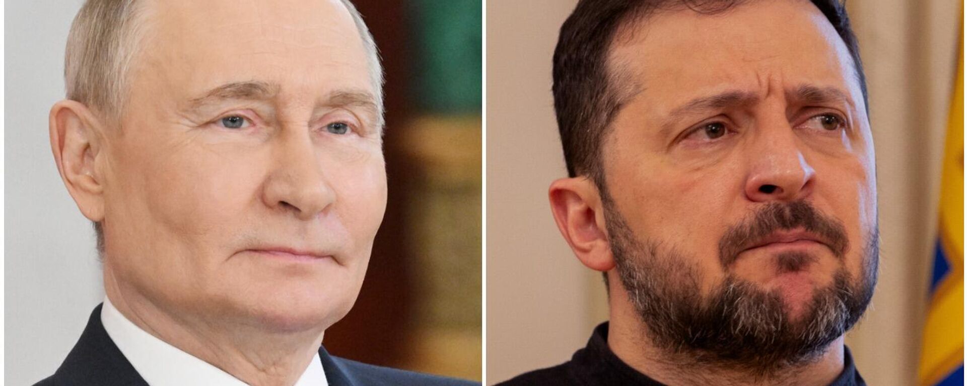 El presidente de Rusia, Vladímir Putin, y Volodímir Zelenski  - Sputnik Mundo, 1920, 12.05.2025