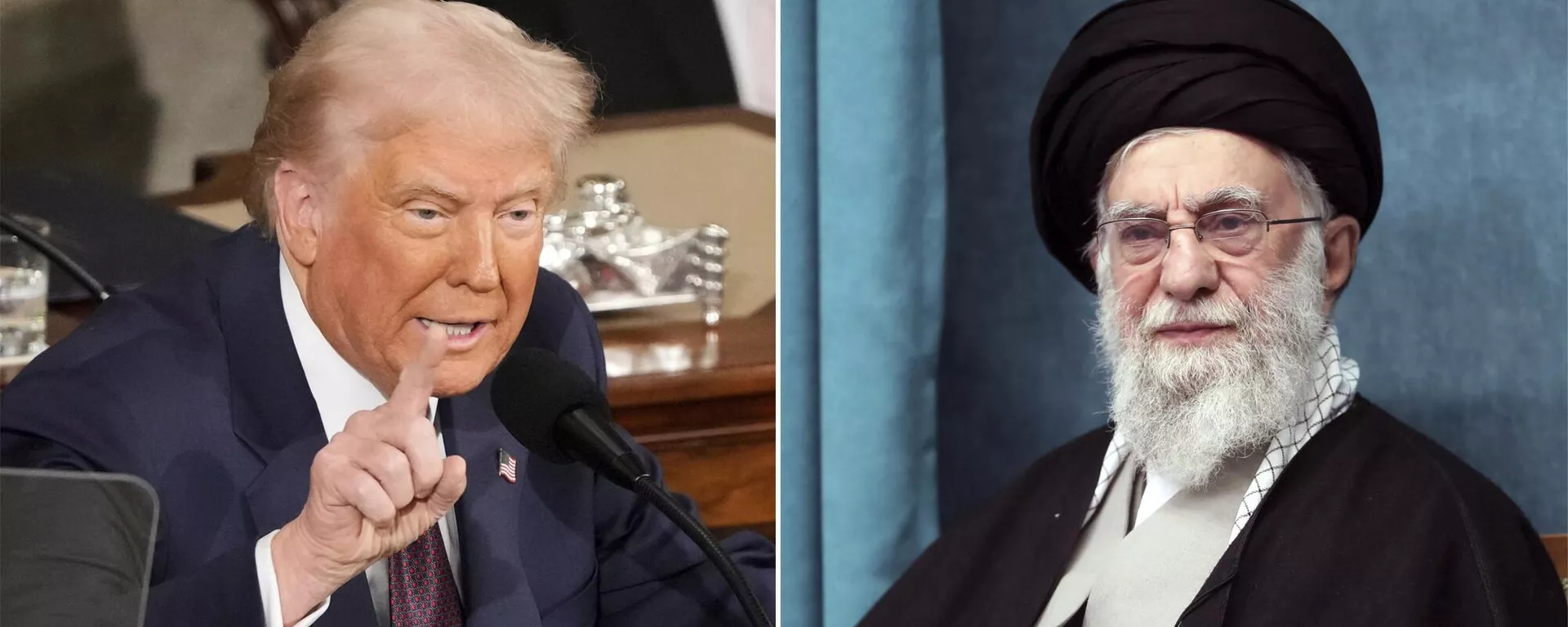 Donald Trump, presidente de EEUU, y el ayatolá Alí Jameneí Donald Trump, presidente de EEUU, y el ayatolá Alí Jameneí - Sputnik Mundo, 1920, 15.05.2025