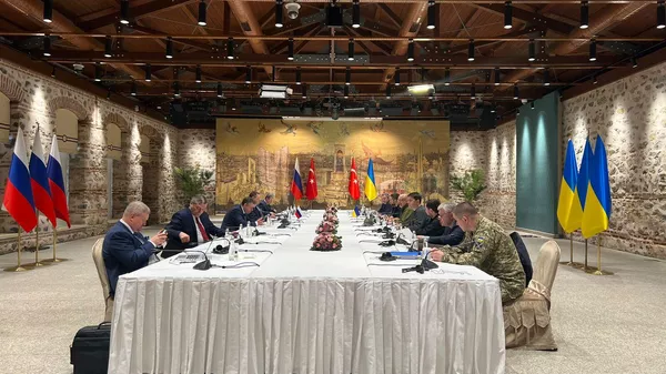 Las negociaciones entre Rusia y Ucrania (archivo) - Sputnik Mundo