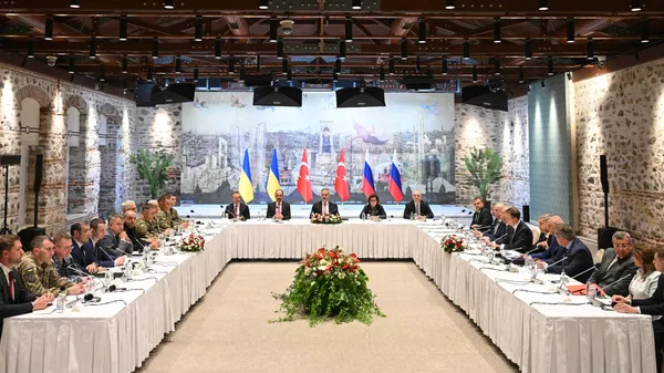 Negociaciones entre las delegaciones de Rusia y Ucrania en Estambul, el 16 de mayo de 2025  - Sputnik Mundo
