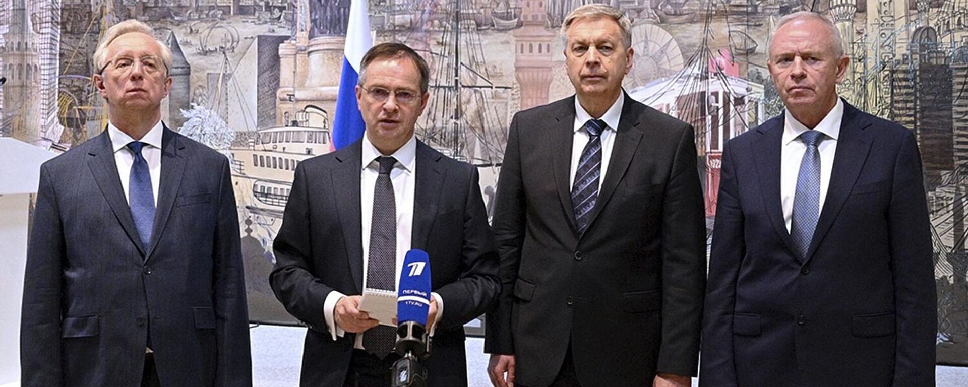 La delegación rusa que participó en la mesa de diálogo en Estambul. - Sputnik Mundo, 1920, 16.05.2025