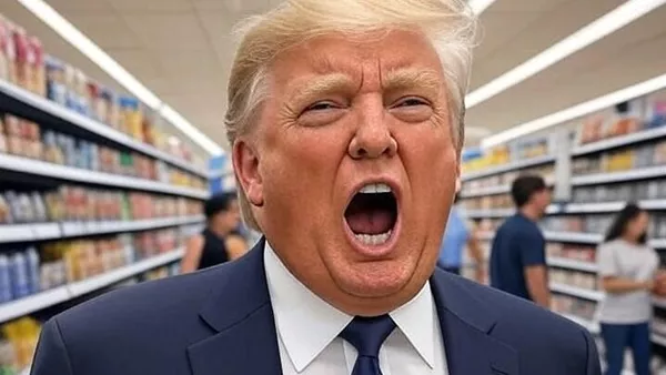 El presidente de Estados Unidos, Donald Trump, arremete contra una gran cadena de supermercados. - Sputnik Mundo