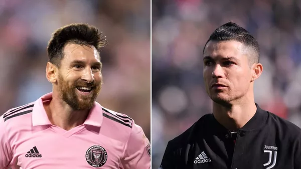 El delantero argentino Lionel Messi y el futbolista portugués Cristiano Ronaldo  - Sputnik Mundo