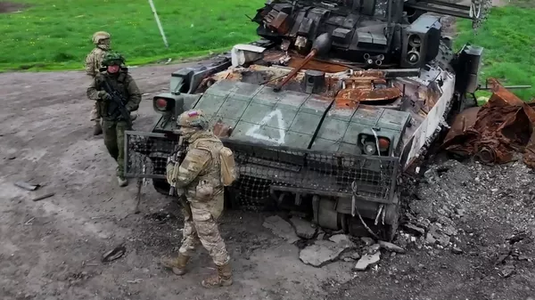 Soldados rusos en la zona de la operación militar especial - Sputnik Mundo