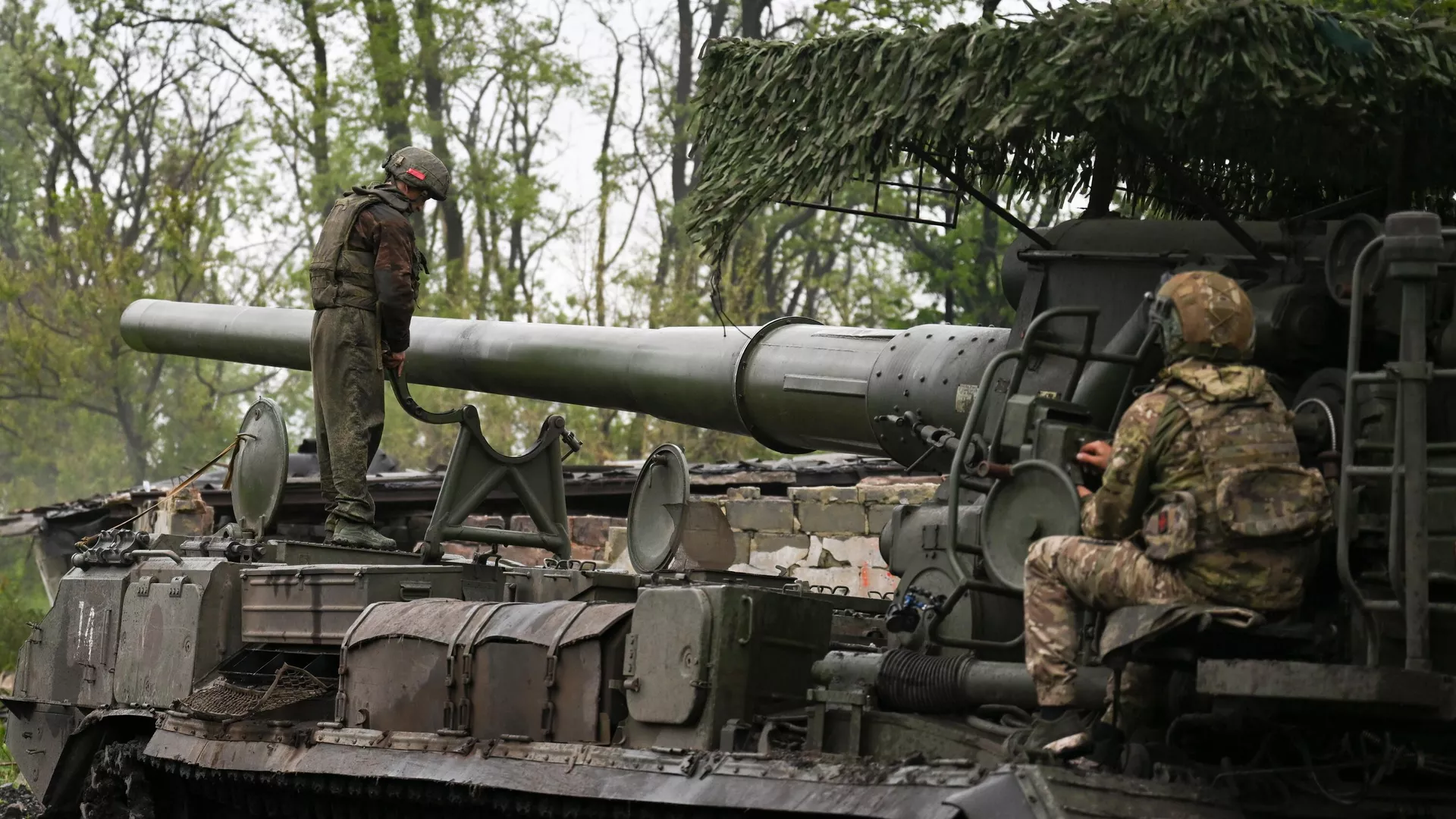 Soldados rusos en la zona de la operación militar especial