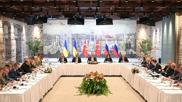 Conversaciones entre las delegaciones rusa y ucraniana en Estambul.  - Sputnik Mundo