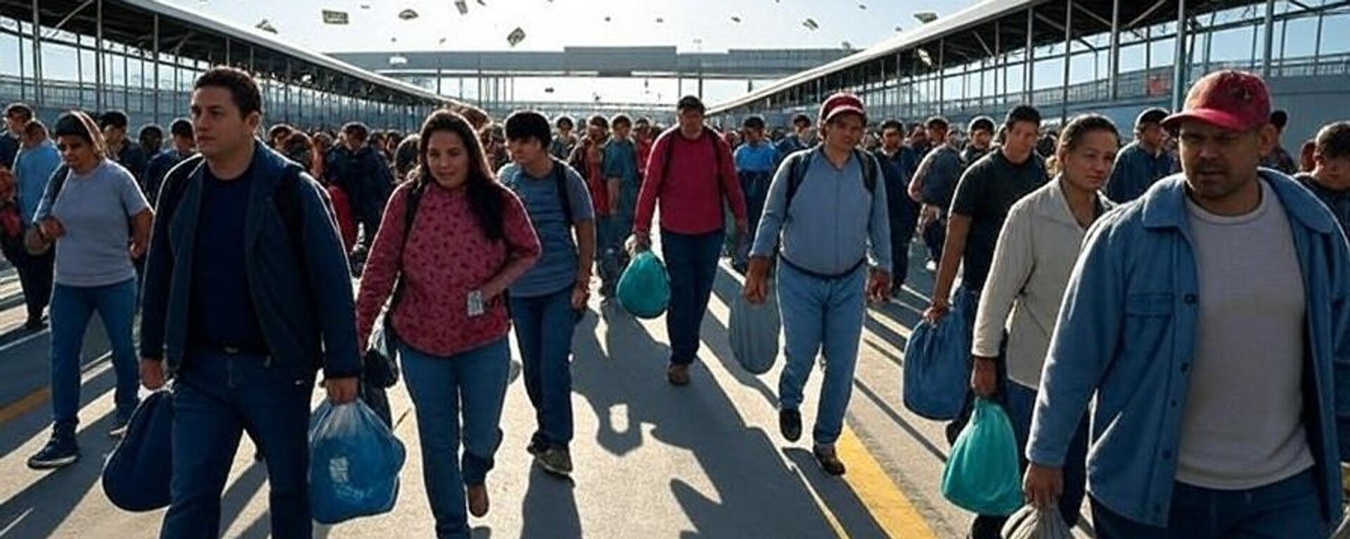 Migrantes trabajando - Sputnik Mundo, 1920, 04.06.2025