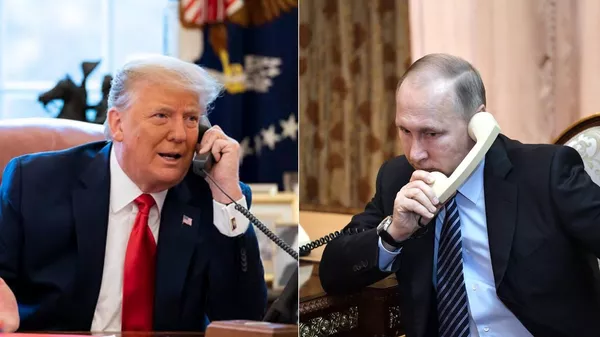 El presidente de EEUU, Donald Trump, y el presidente de Rusia, Vladímir Putin - Sputnik Mundo