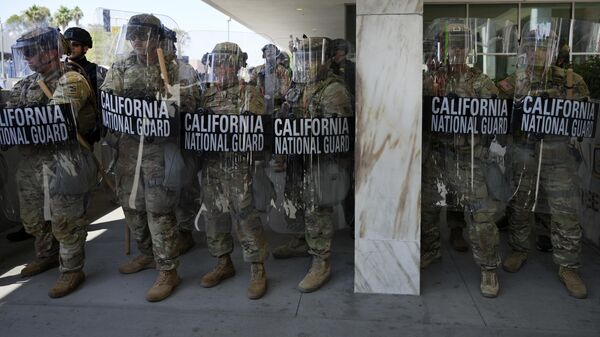 La Guardia Nacional de EEUU ha sido desplegada en sitios de California. - Sputnik Mundo