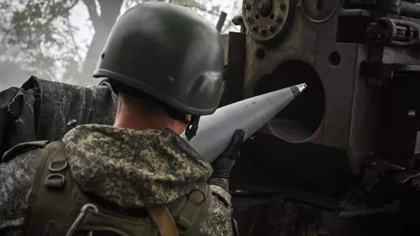 Soldado ruso en la zona de la operación militar en Ucrania - Sputnik Mundo