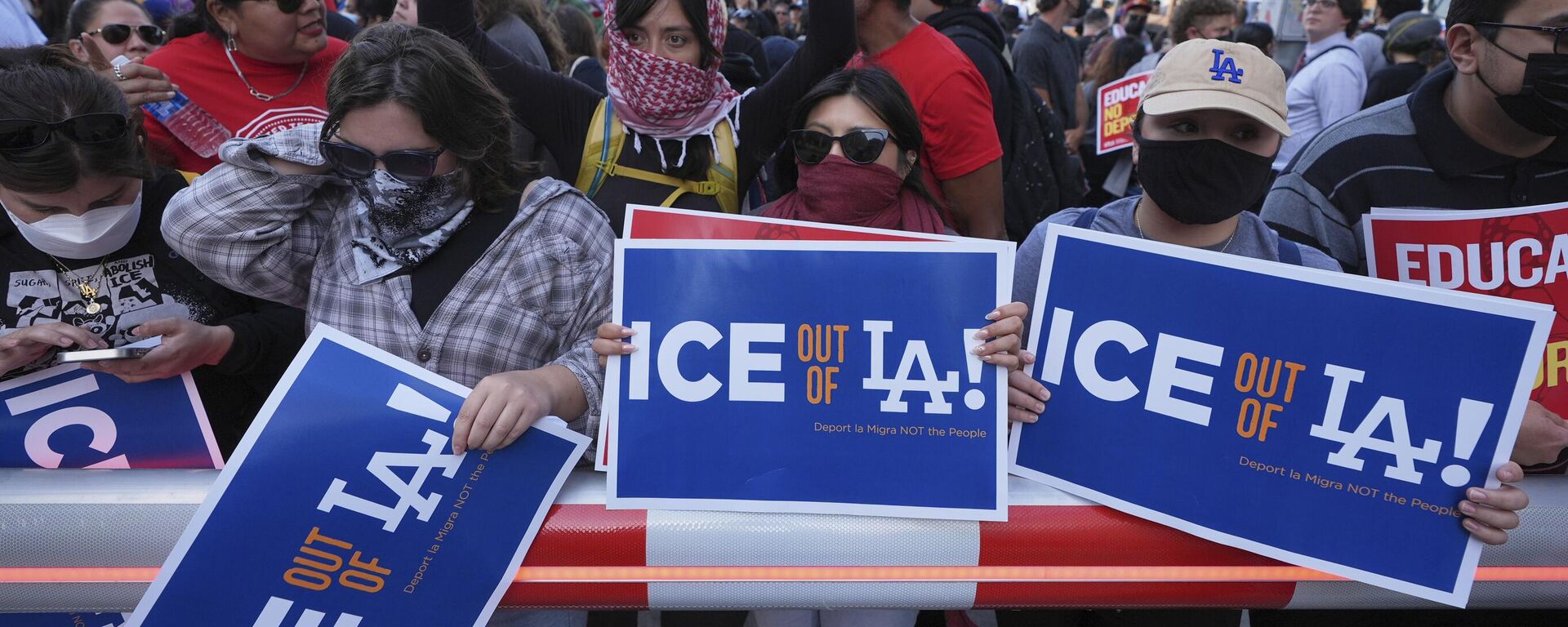 Protestas contra las redadas de ICE en Los Ángeles - Sputnik Mundo, 1920, 05.07.2025