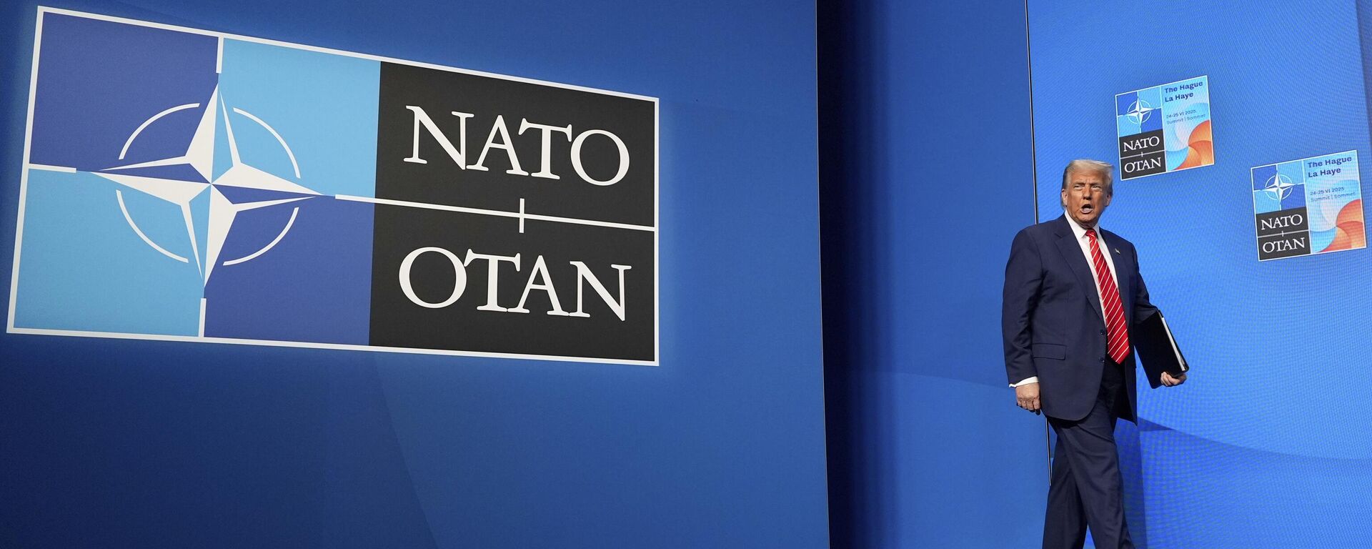 El presidente de EEUU, Donald Trump, en la cumbre de la OTAN. - Sputnik Mundo, 1920, 26.06.2025