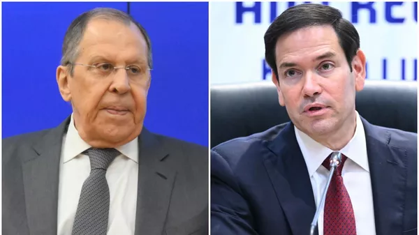 El canciller ruso, Serguéi Lavrov, y el secretario de Estado estadounidense, Marco Rubio - Sputnik Mundo