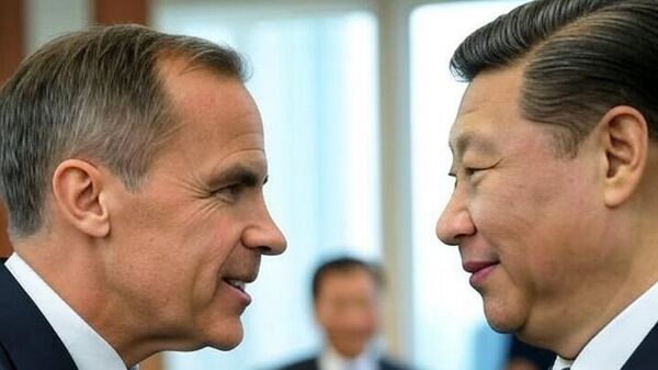 Mark Carney, primer ministro de Canadá, y Xi Jinping, presidente de China - Sputnik Mundo