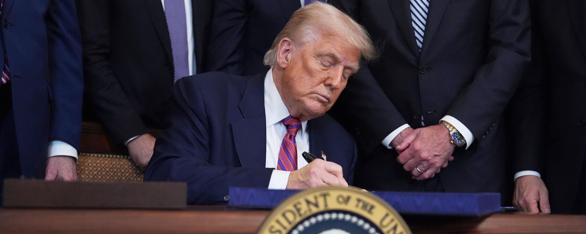 El presidente de Estados Unidos, Donald Trump. - Sputnik Mundo, 1920, 20.07.2025