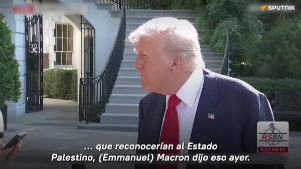 Trump desdeña la postura de Macron sobre Palestina: Lo que diga no importa - Sputnik Mundo