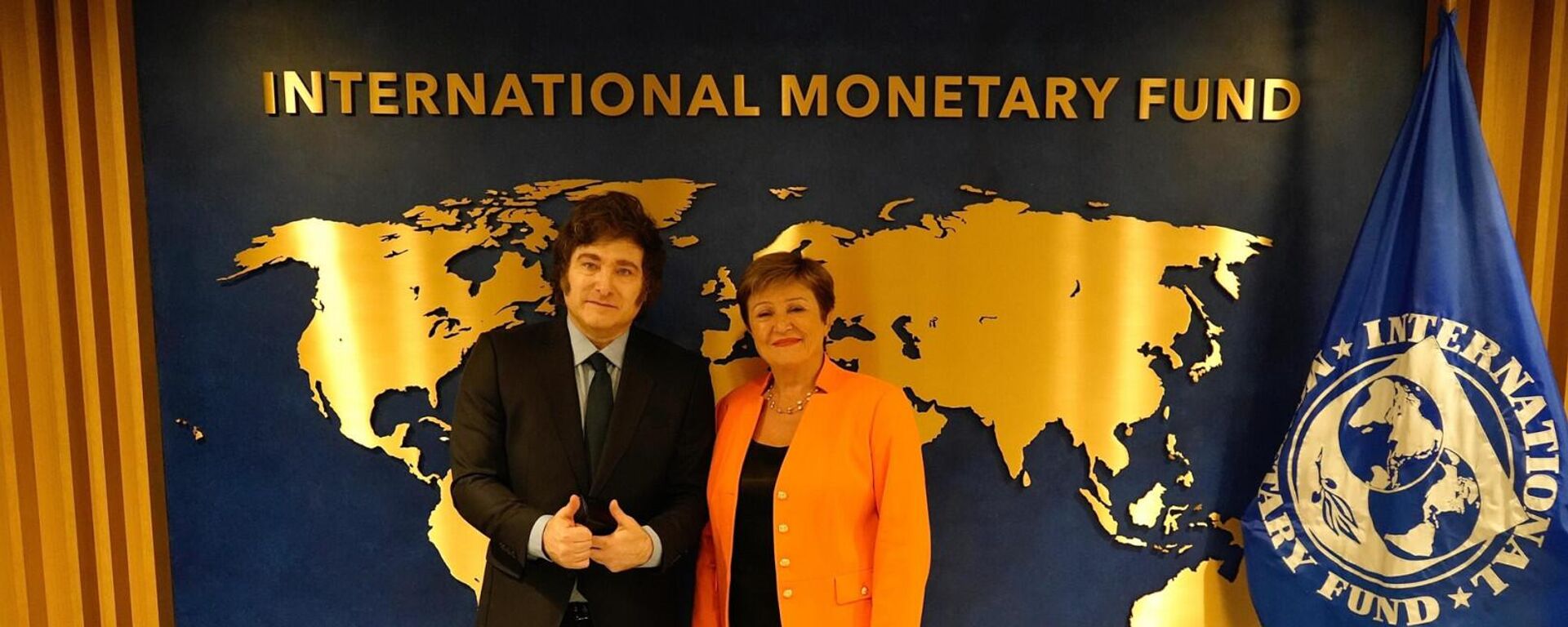 Javier Milei, presidente de Argentina, y Kristalina Georgieva, directora del FMI - Sputnik Mundo, 1920, 02.08.2025