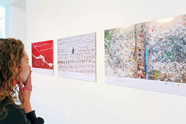 Una visitante observa fotos en la exposición del Concurso Internacional de Fotoperiodismo Andréi Stenin en la ciudad argentina de San Juan. - Sputnik Mundo