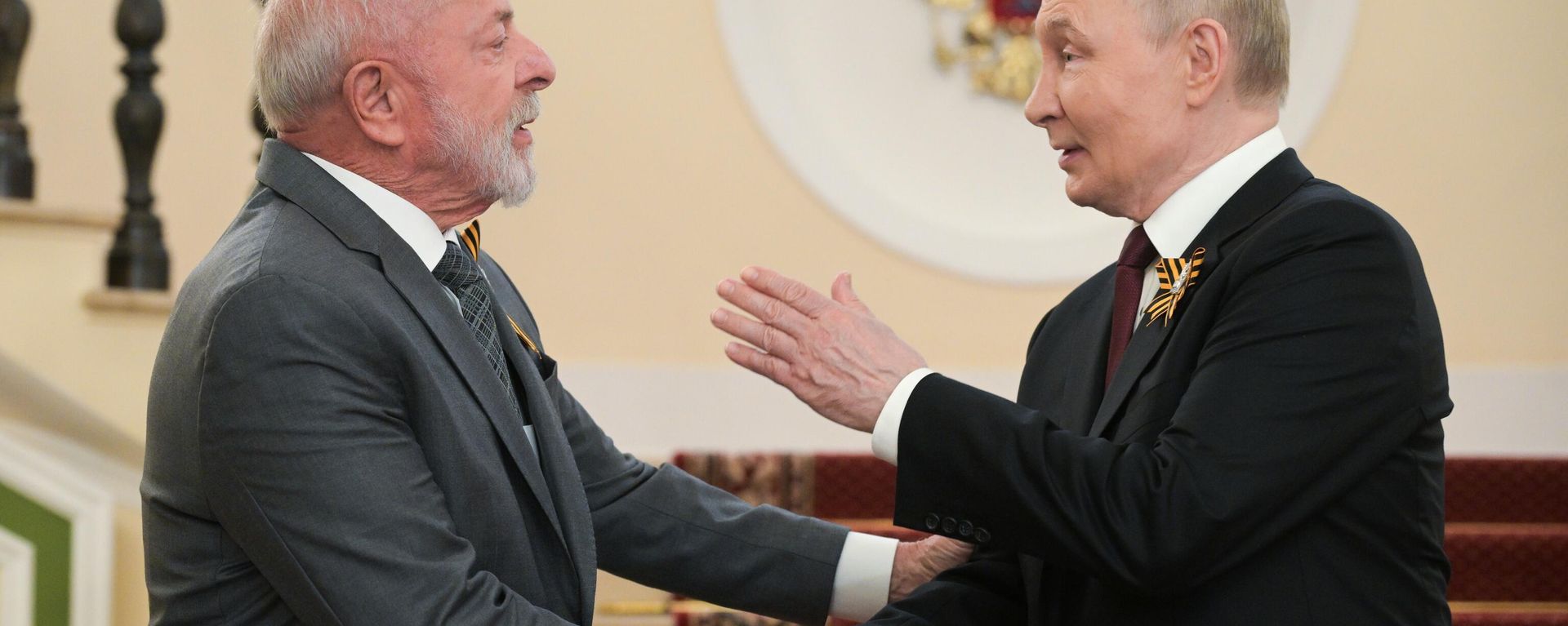El presidente brasileño, Luiz Inacio Lula da Silva, y el presidente de Rusia, Vladímir Putin El presidente brasileño, Luiz Inacio Lula da Silva, y el presidente de Rusia, Vladímir Putin - Sputnik Mundo, 1920, 04.08.2026