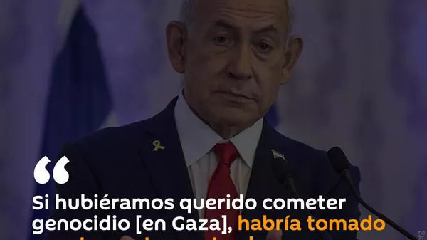 Netanyahu: Si hubiéramos querido cometer genocidio, habría tomado exactamente una tarde - Sputnik Mundo