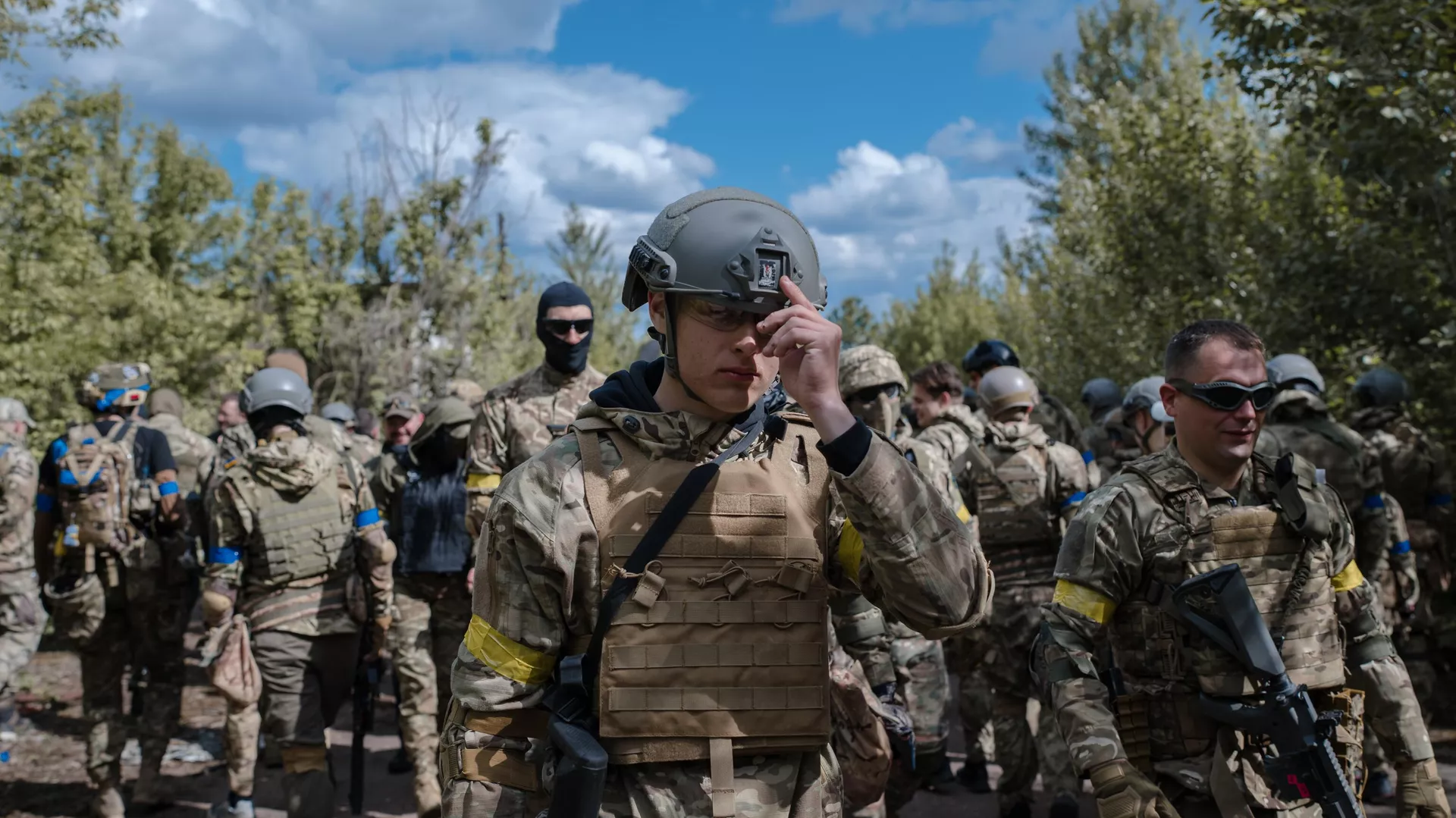 Veteranos de la guerra ruso-ucraniana participan en un juego de entrenamiento dirigido por militares experimentados en Kiev, Ucrania,  10 de mayo de 2025. - Sputnik Mundo, 1920, 15.08.2025