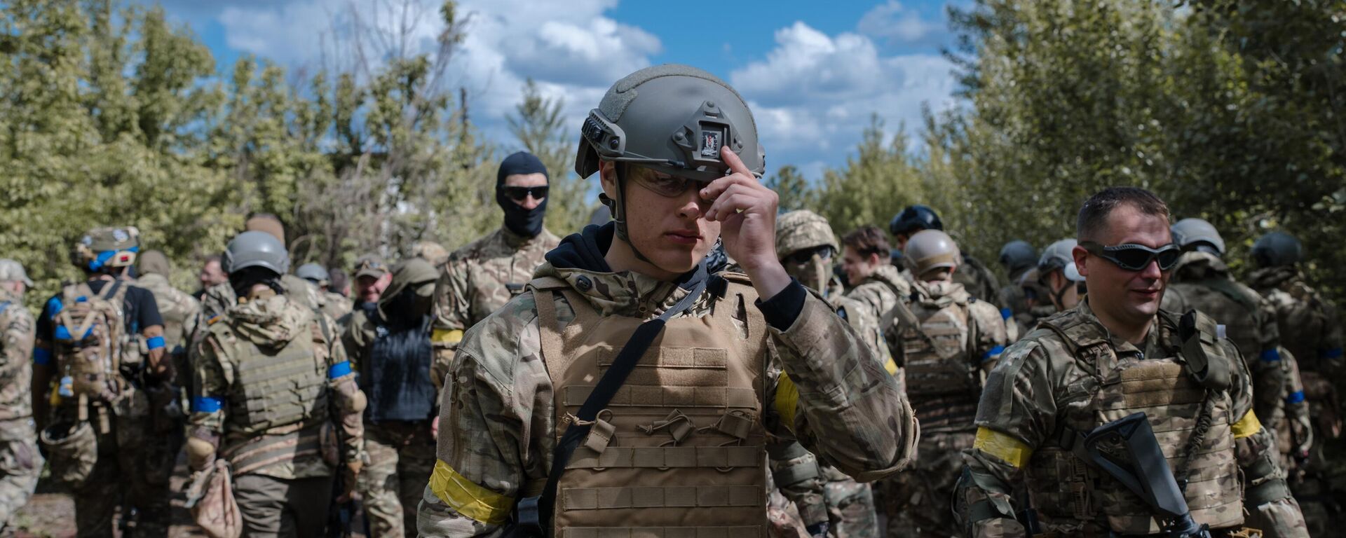 Veteranos de la guerra ruso-ucraniana participan en un juego de entrenamiento dirigido por militares experimentados en Kiev, Ucrania,  10 de mayo de 2025. - Sputnik Mundo, 1920, 15.08.2025