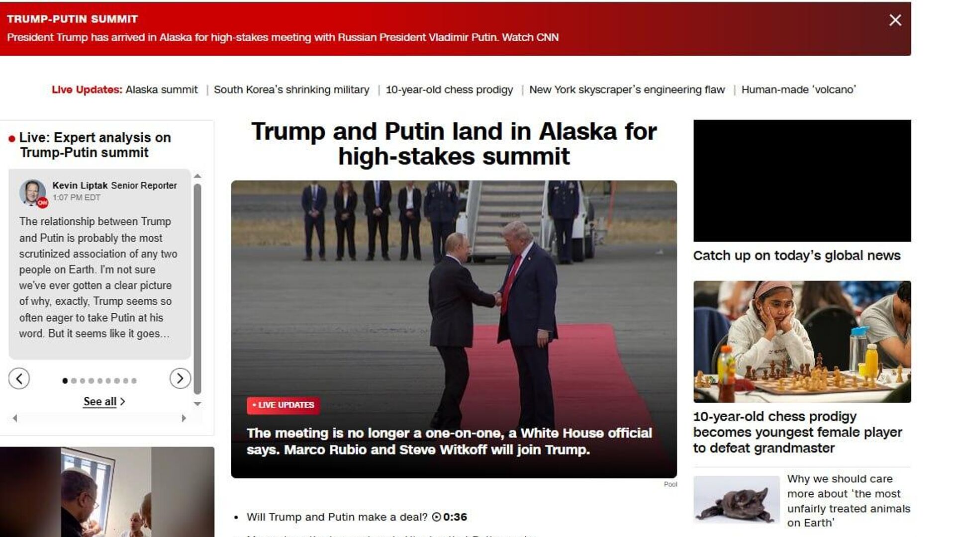 Medios globales destacan la reunión entre Putin y Trump en Alaska Medios globales destacan la reunión entre Putin y Trump en Alaska - Sputnik Mundo, 1920, 15.08.2025