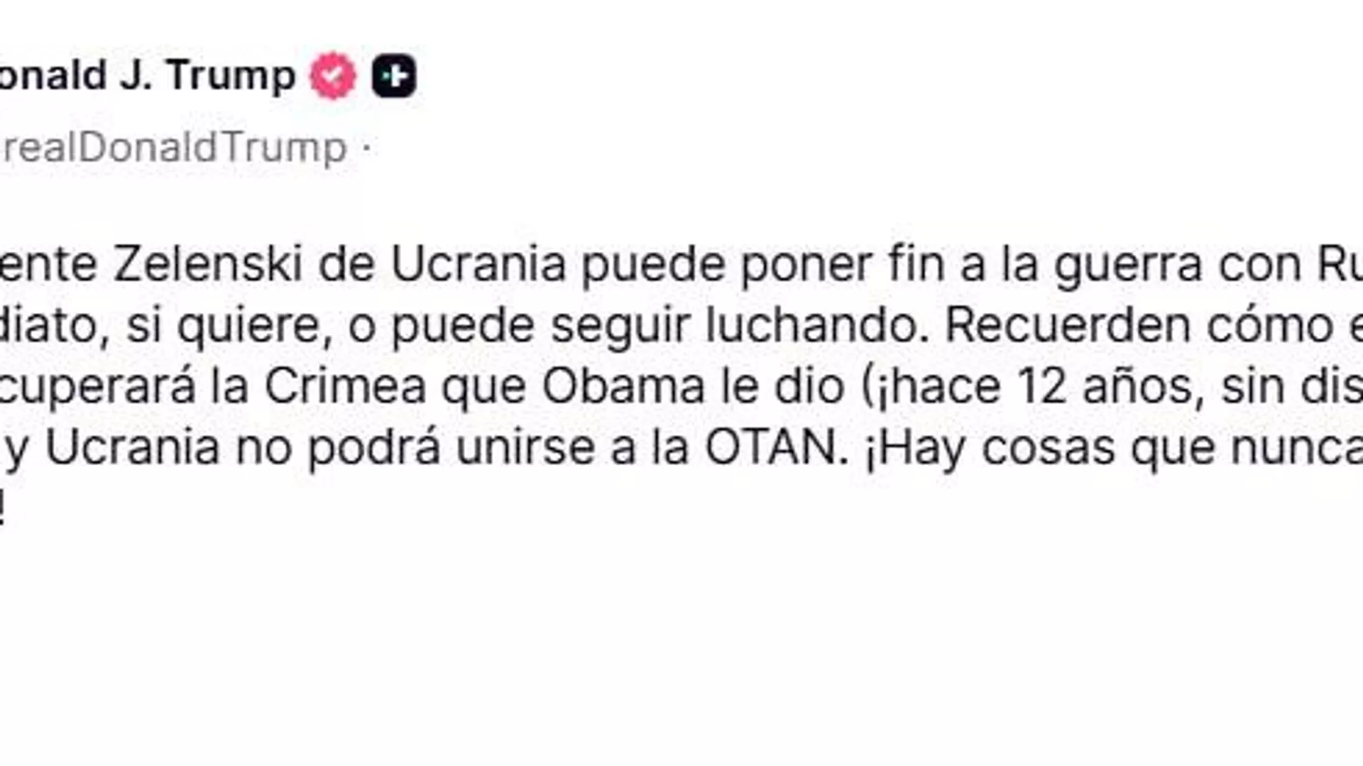 Zelenski podría finalizar el conflicto en Ucrania casi de inmediato si así lo quisiera, dice Trump - Sputnik Mundo, 1920, 18.08.2025