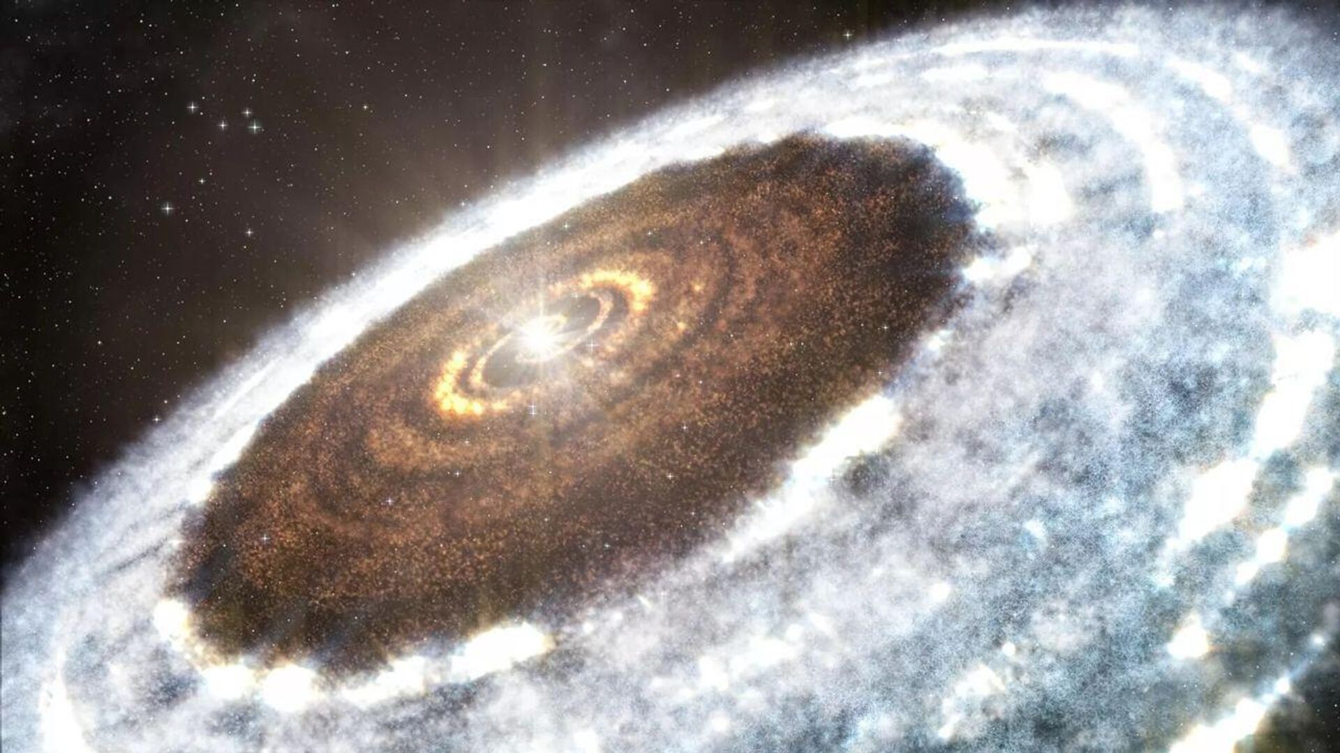 🪐 Moléculas descubiertas alrededor de una estrella joven desafían las teorías del origen de la vida 🪐 Moléculas descubiertas alrededor de una estrella joven desafían las teorías del origen de la vida - Sputnik Mundo, 1920, 18.08.2025