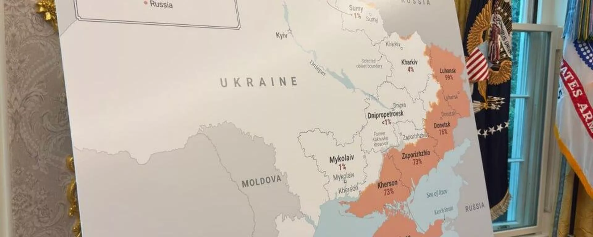 El mapa de Ucrania en la Casa Blanca ha sido un duro bofetón para Zelenski y sus aliados - Sputnik Mundo, 1920, 20.08.2025