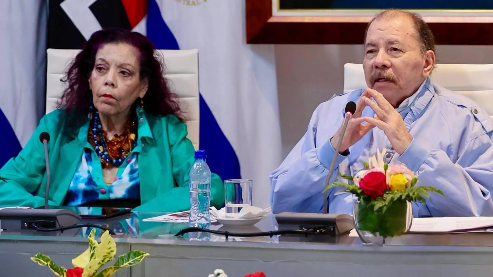 Los copresidentes de Nicaragua, Rosario Murillo y Daniel Ortega. Los copresidentes de Nicaragua, Rosario Murillo y Daniel Ortega. - Sputnik Mundo, 1920, 21.08.2025