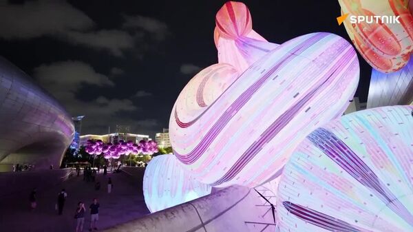 Así es la atmósfera del festival de luces de Corea del Sur - Sputnik Mundo
