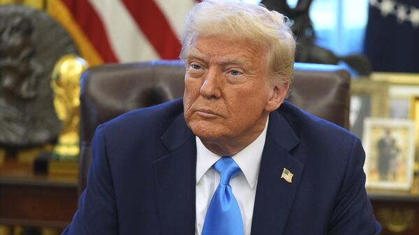 El presidente de EEUU, Donald Trump, en el Despacho Oval de la Casa Blanca - Sputnik Mundo