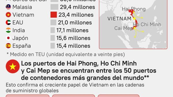 #SputnikGráfico | ¿Qué países son líderes en volúmenes de transporte en contenedores? - Sputnik Mundo