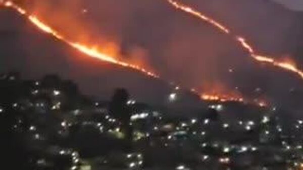 Combaten incendio forestal en ladera de un cerro en Río de Janeiro - Sputnik Mundo