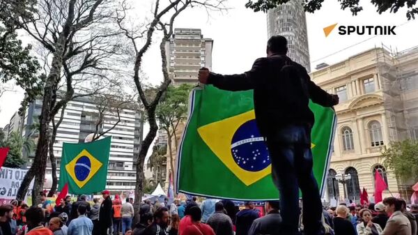 🪧 Se manifiestan en Brasil en defensa de la soberanía nacional - Sputnik Mundo