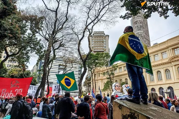 🪧 Se manifiestan en Brasil en defensa de la soberanía nacional - Sputnik Mundo
