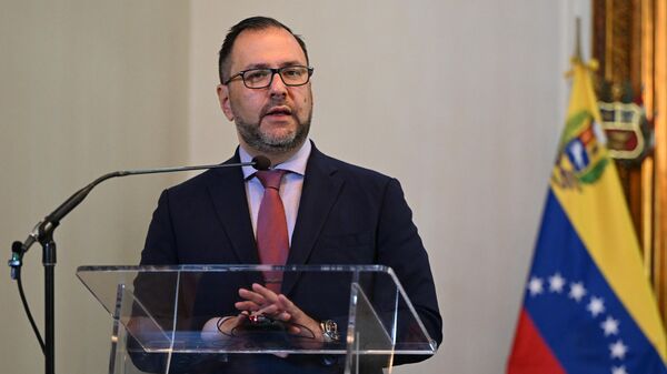 Yvan Gil,  el canciller venezolano, en Caracas, Venezuela - Sputnik Mundo