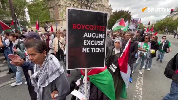 🪧 Cientos de personas protestan en París por Gaza - Sputnik Mundo